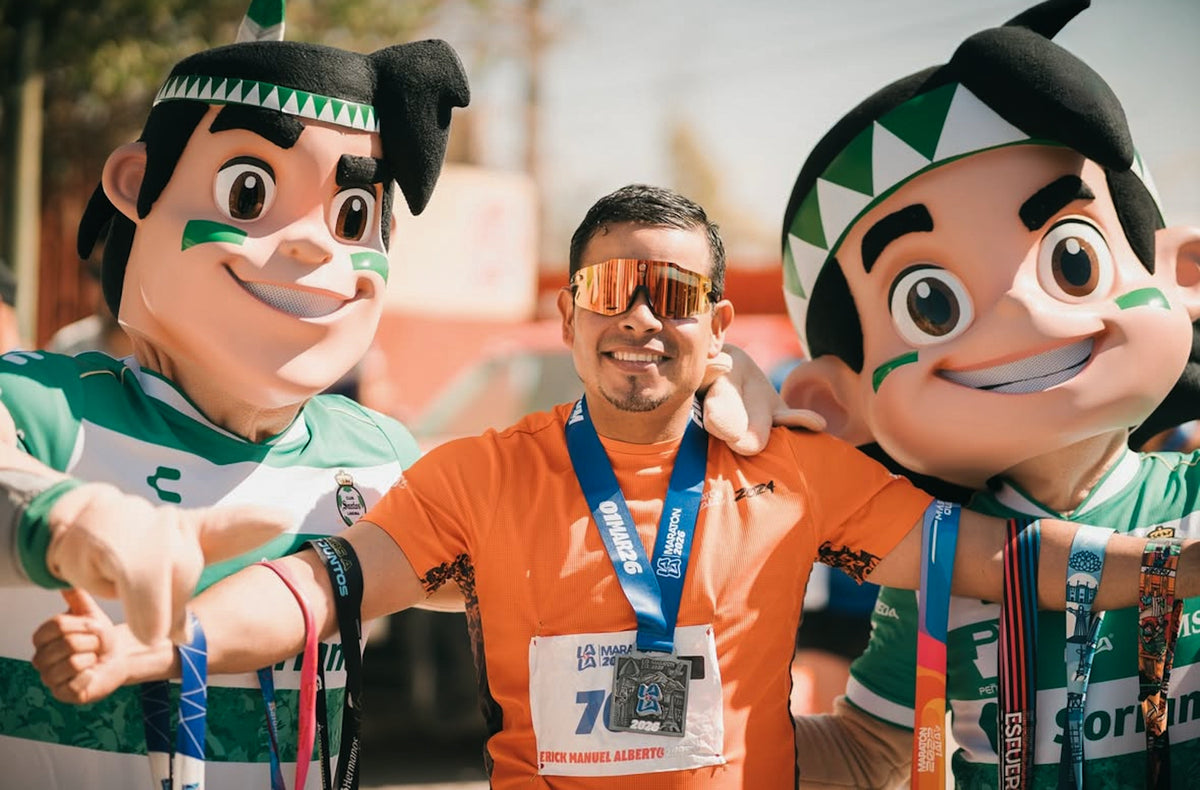 maratonista usa lentes deportivos para running racsol marca certificada mexicana en proteccion uv